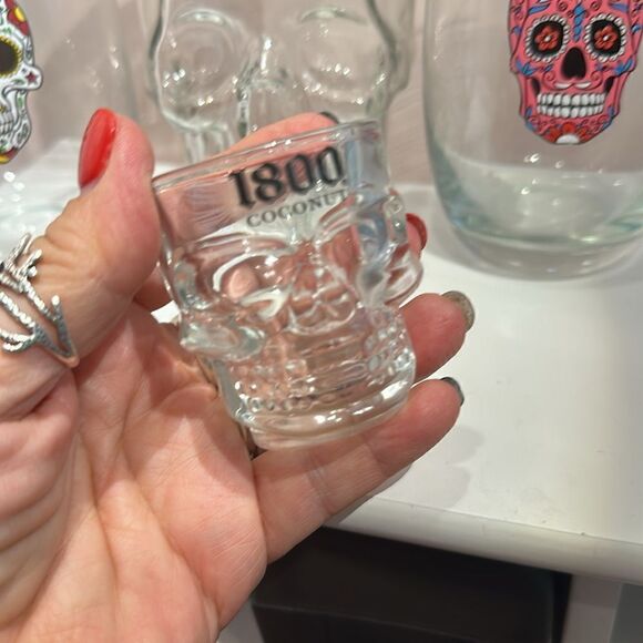 Sugar Skull Drinkware Bundle Shot Glasses Water Goblets Mason Jar Skull - Picture 5 of 11